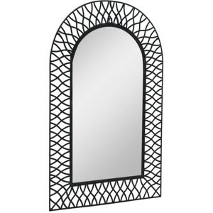 Vidaxl - Garden Wall Mirror Arched 50x80 cm Black Black