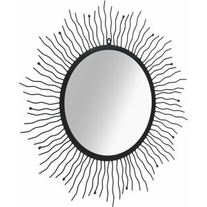 Vidaxl - Garden Wall Mirror Sunburst 80 cm Black Black