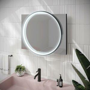 Solas 60 led Illuminated Mirror - 600mm Wide - Black Frame - 79520600 - Black - HIB