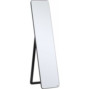 Homcom - Full Length Mirror Free Standing or Wall Mount Dressing Bedroom Black - Black