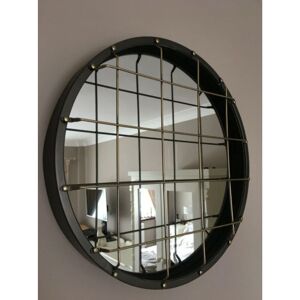 Uniquehomefurniture - Industrial Wall Mirror Vintage Round Shabby Chic Style Rustic Metal Bathroom