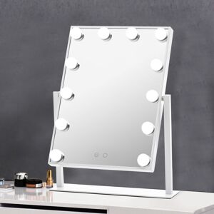 LIVINGANDHOME Large Makeup Dressing Mirror With 12 led Light Touch Dimmable Bulb