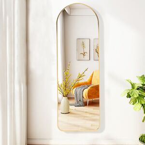 Livingandhome - Gold Arch Full Length Wall Mirror 40x120CM