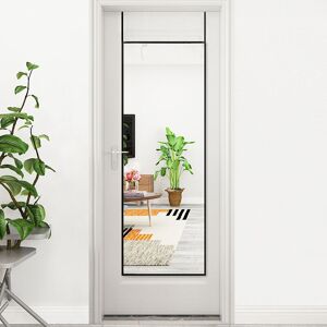 Livingandhome - Metal Frame Over the Door Full Length Large Black Mirror