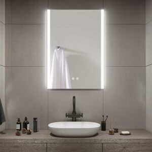 Livingandhome - Mordern Frameless 1Door led Mirror Cabitnet Durable Metal Mirror