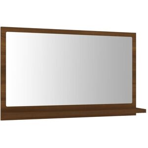 Berkfield Home - Mayfair Bathroom Mirror Brown Oak 60x10.5x37 cm Engineered Wood