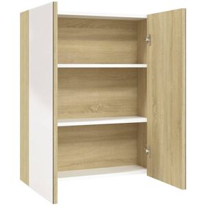 BERKFIELD HOME Mayfair Bathroom Mirror Cabinet 60x15x75 cm mdf White and Oak