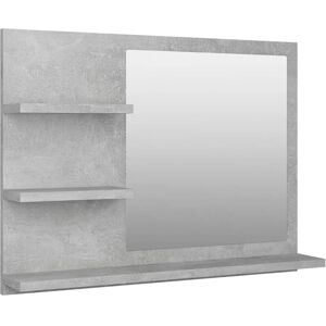 BERKFIELD HOME Mayfair Bathroom Mirror Concrete Grey 60x10.5x45 cm Engineered Wood