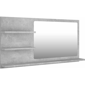 Berkfield Home - Mayfair Bathroom Mirror Concrete Grey 90x10.5x45 cm Engineered Wood