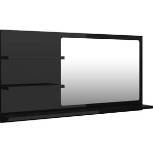 BERKFIELD HOME Mayfair Bathroom Mirror High Gloss Black 90x10.5x45 cm Engineered Wood