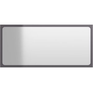 BERKFIELD HOME Mayfair Bathroom Mirror High Gloss Grey 80x1.5x37 cm Engineered Wood