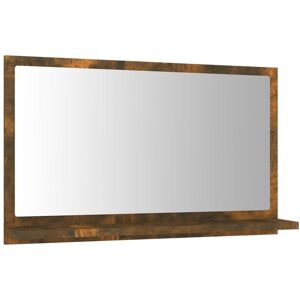 Berkfield Home - Mayfair Bathroom Mirror Smoked Oak 60x10.5x37 cm Engineered Wood