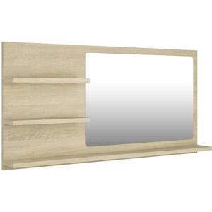 BERKFIELD HOME Mayfair Bathroom Mirror Sonoma Oak 90x10.5x45 cm Engineered Wood