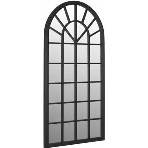 BERKFIELD HOME Mayfair Garden Mirror Black 90x45 cm Iron for Outdoor Use