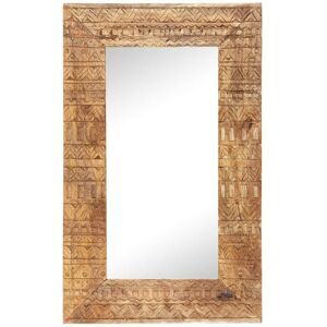 Berkfield Home - Mayfair Hand-Carved Mirror 80x50x11 cm Solid Mango Wood