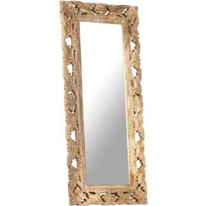 BERKFIELD HOME Mayfair Hand Carved Mirror Brown 110x50 cm Solid Mango Wood