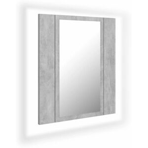 BERKFIELD HOME Mayfair led Bathroom Mirror Cabinet Concrete Grey 40x12x45 cm