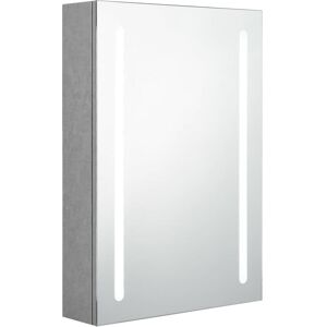 BERKFIELD HOME Mayfair led Bathroom Mirror Cabinet Concrete Grey 50x13x70 cm