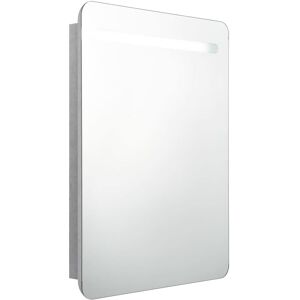 BERKFIELD HOME Mayfair LED Bathroom Mirror Cabinet Concrete Grey 60x11x80 cm