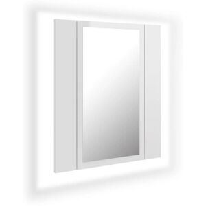 BERKFIELD HOME Mayfair led Bathroom Mirror Cabinet High Gloss White 40x12x45 cm