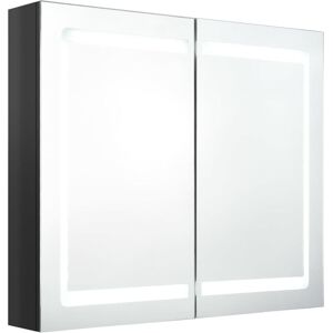 Berkfield Home - Mayfair led Bathroom Mirror Cabinet Shining Black 80x12x68 cm