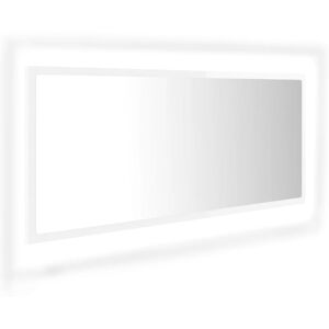 BERKFIELD HOME Mayfair led Bathroom Mirror High Gloss White 100x8.5x37 cm Engineered Wood