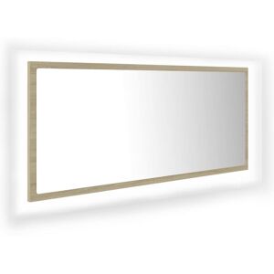 BERKFIELD HOME Mayfair led Bathroom Mirror Sonoma Oak 100x8.5x37 cm Engineered Wood