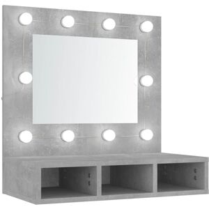 BERKFIELD HOME Mayfair Mirror Cabinet with led Concrete Grey 60x31.5x62 cm