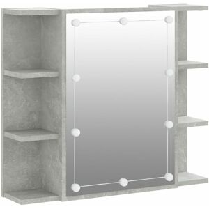 BERKFIELD HOME Mayfair Mirror Cabinet with led Concrete Grey 70x16.5x60 cm