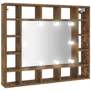 BERKFIELD HOME Mayfair Mirror Cabinet with led Smoked Oak 91x15x76.5 cm