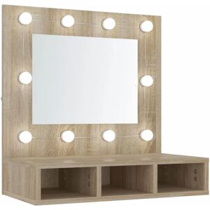 BERKFIELD HOME Mayfair Mirror Cabinet with led Sonoma Oak 60x31.5x62 cm