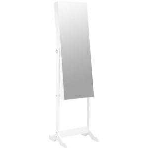 BERKFIELD HOME Mayfair Mirror Jewellery Cabinet Free Standing White 42x38x152 cm