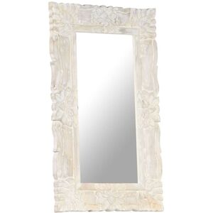 Berkfield Home - Mayfair Mirror White 80x50 cm Solid Mango Wood