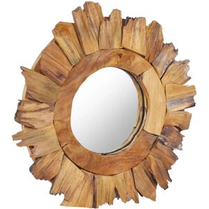 Berkfield Home - Mayfair Wall Mirror 40 cm Teak Round