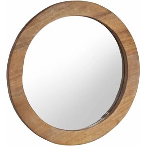 BERKFIELD HOME Mayfair Wall Mirror 60 cm Teak Round