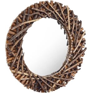 Berkfield Home - Mayfair Wall Mirror 60 cm Teak Round