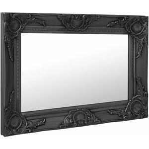 Berkfield Home - Mayfair Wall Mirror Baroque Style 60x40 cm Black