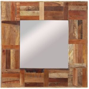 BERKFIELD HOME Mayfair Wall Mirror Solid Wood Reclaimed 50x50 cm