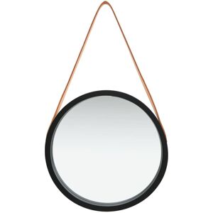 Berkfield Home - Mayfair Wall Mirror with Strap 40 cm Black