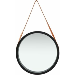 Berkfield Home - Mayfair Wall Mirror with Strap 50 cm Black