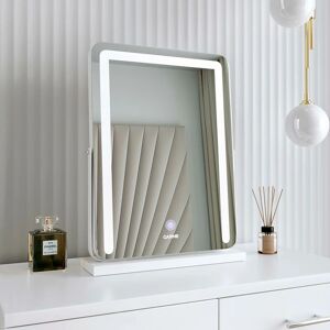 CARME HOME Mia White Frameless Touch Sensor led Light Mirror - White