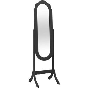 Free Standing Mirror Black 45.5x47.5x160 cm Engineered Wood Vidaxl Black