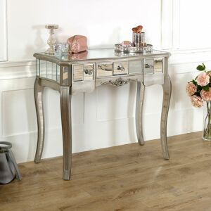 Melody Maison - Mirrored Dressing Table - Tiffany Range - Silver