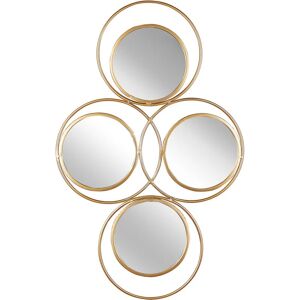 Beliani - Modern 4 Piece Wall Mirror Decorative Accent Piece Metal Gold 50 x 80 cm Lescar - Gold