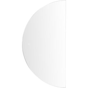 Beliani - Modern led Half-Round Hanging Wall Mirror Bedroom Bathroom 60 x 120 cm Silver Loue - Silver