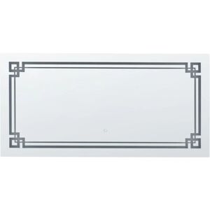 BELIANI Modern led Rectangular Wall Mirror Bedroom Bathroom 120x60 cm Silver Avranches - Silver