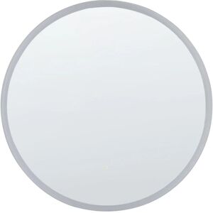 BELIANI Modern led Round Hanging Wall Mirror Bedroom Bathroom ø 79 cm Silver Deauville - Silver