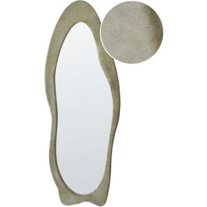 BELIANI Modern Wall Mirror Decorative Hanging 57 x 160 cm MDF Frame Irregular Shape Green Reigny - Green