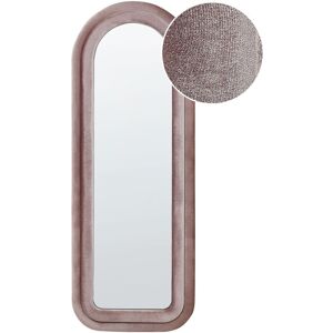 BELIANI Modern Wall Mirror Decorative Hanging 60 x 160 cm MDF Frame Irregular Shape Pink Culan - Pink