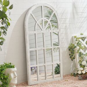 Livingandhome - Outdoor Garden Arch Windowpane Mirror Wall Decor